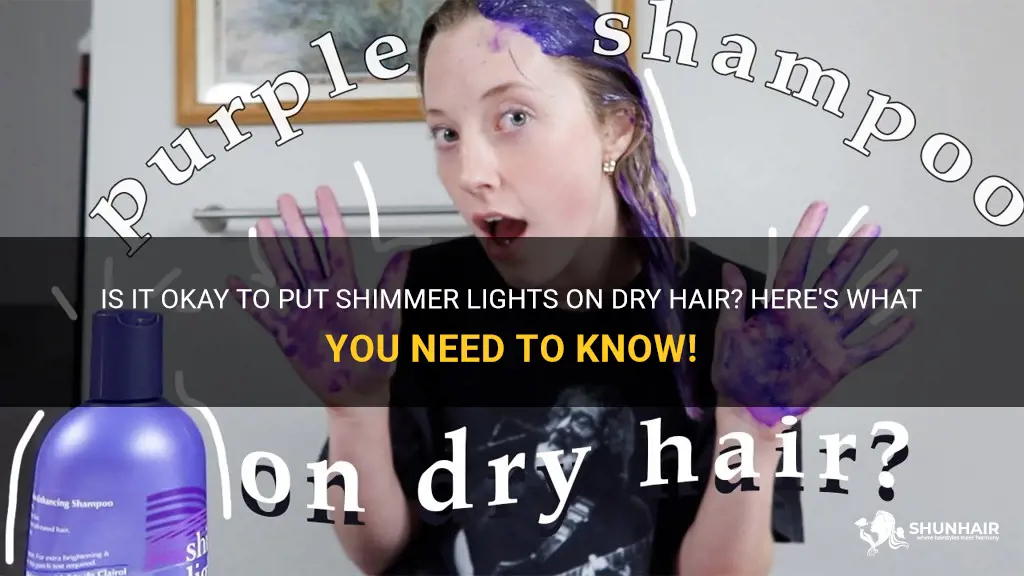 can you put shimmer lights on dry hair