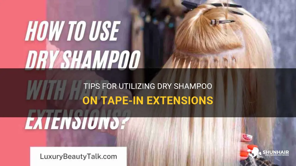 how to use dry shampoo on tape in extensions